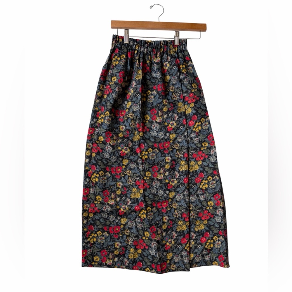 Giorgio Armani Black Floral Maxi Skirt
